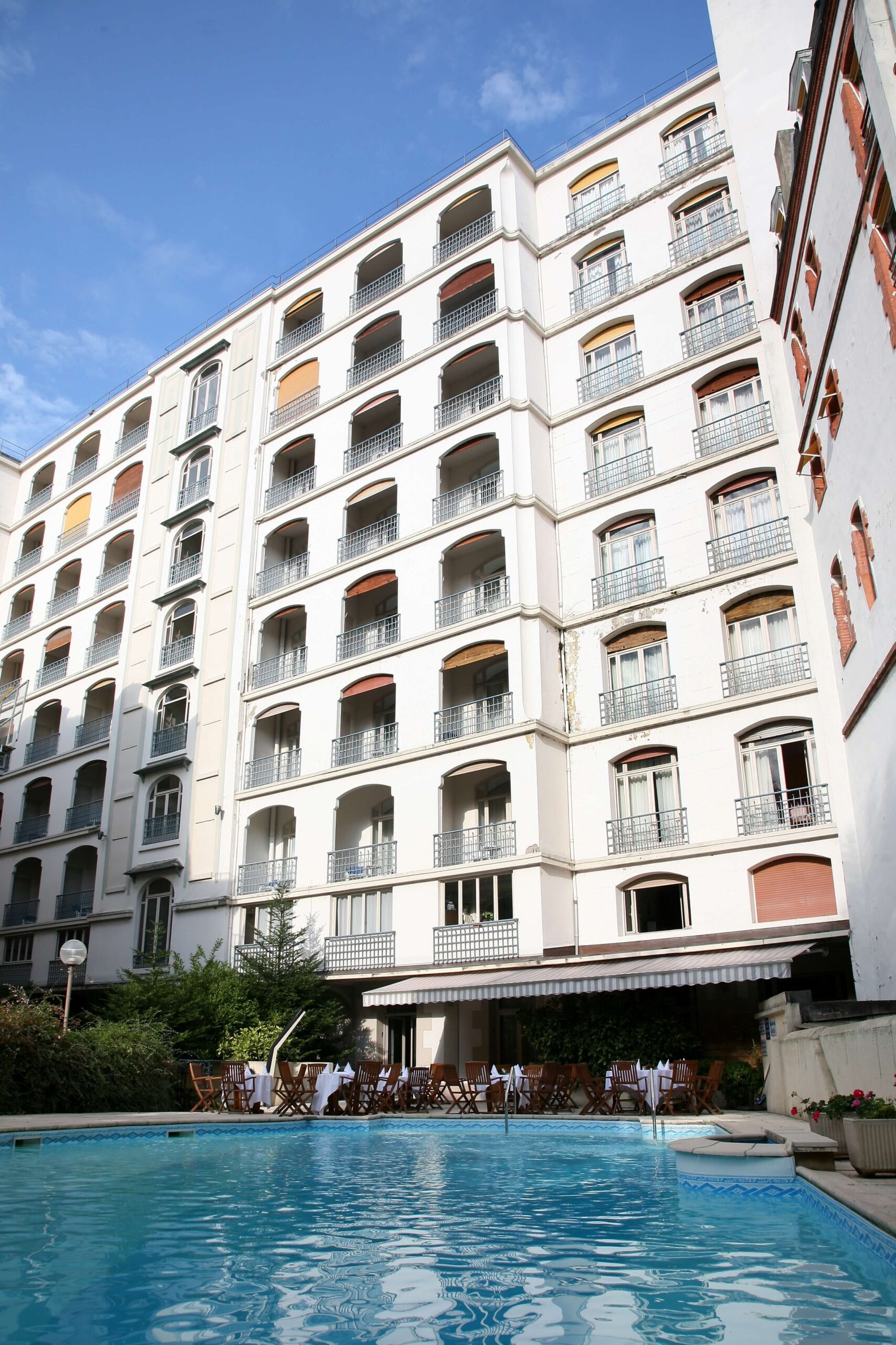 piscine hôtel arrière plant